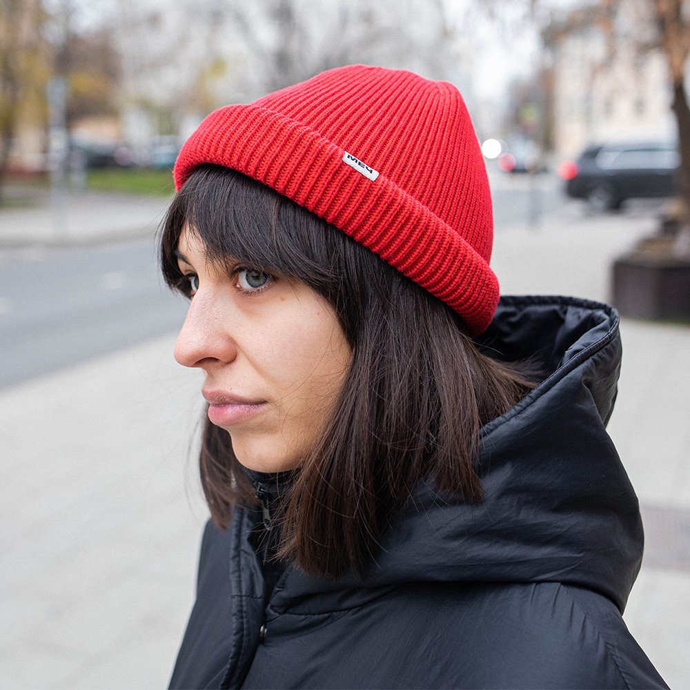 Шапка Меч Knit Short Beanie Red - фото 2