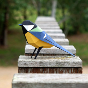 Бумажная модель для сборки Plego Art Parus major (синица)