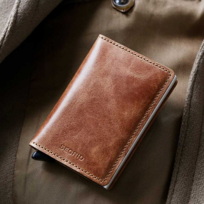 Кошелёк Secrid Slimwallet Vintage Cognac-Silver