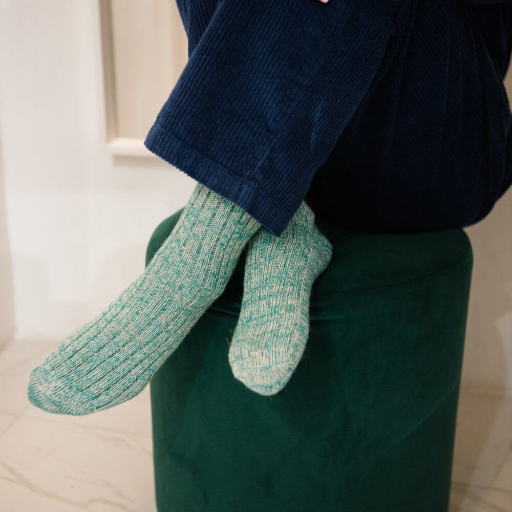 Шерстяные носки Friend Function светло-зелёные - фото 5
