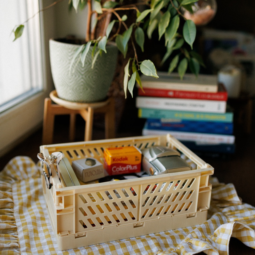 Пластиковые складные боксы 25х15 см (разные цвета) - фото 21