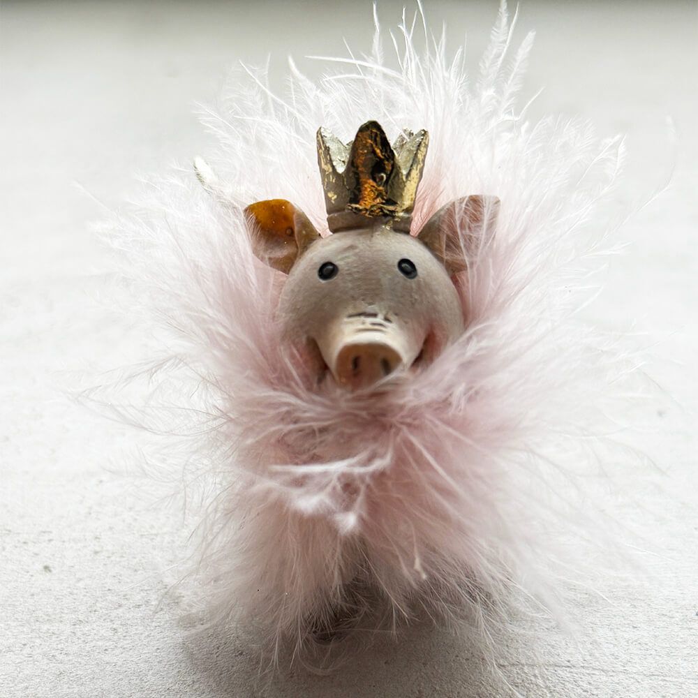 Елочная игрушка Свинья Лилиан