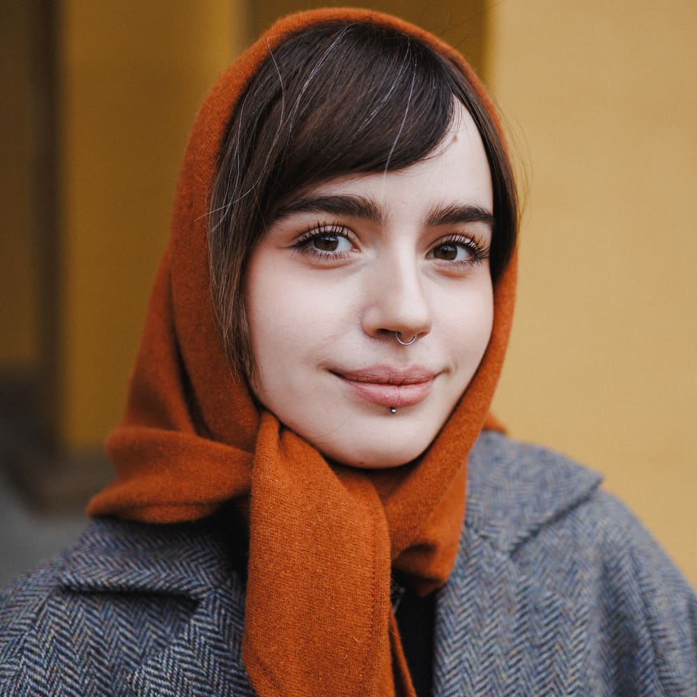 Косынка Friend Function шерстяная и терракотовая - фото 1