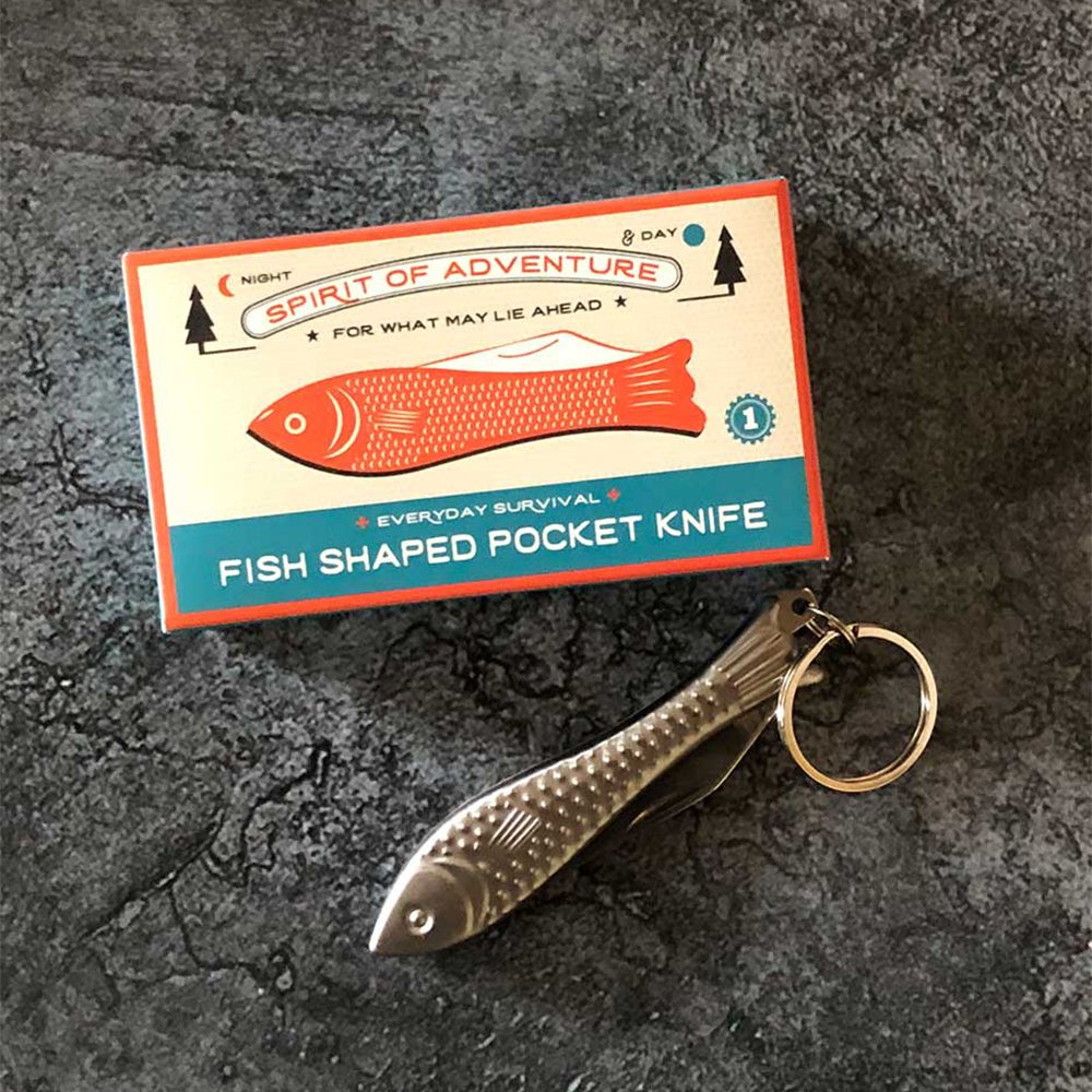 Брелок с карманным ножом в форме рыбы - фото 5