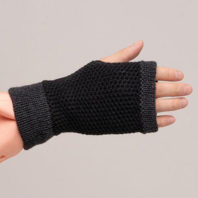 Митенки CHECK YA HEAD черный и серый 2530/1