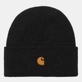 Шапка Carhartt WIP Chase Beanie Black / Gold