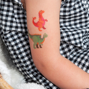 Временные татуировки с разноцветными динозаврами REX