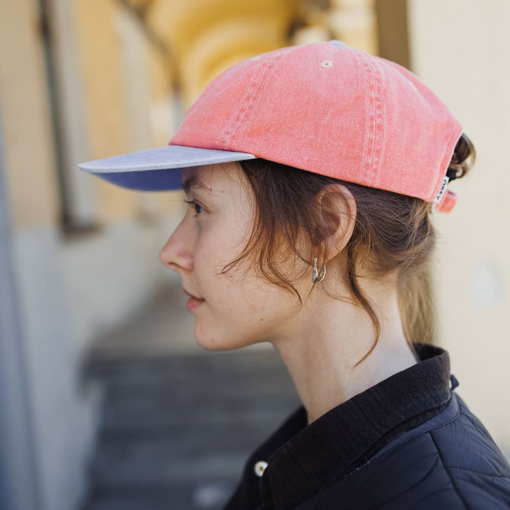Кепка Obey Pigment II Tone Lowercase 6 Panel Coral Multi - фото 5