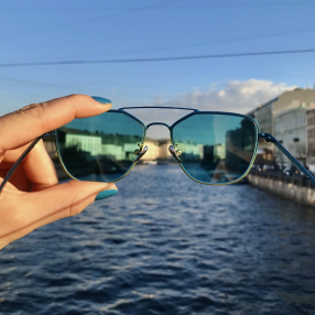Очки RETROSUPERFUTURE SUPER FOR I VISIONARI SUN TURQUOISE FADE