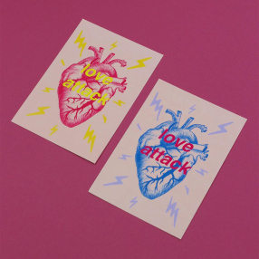 Открытка O Paper Paper Heart attack голубая