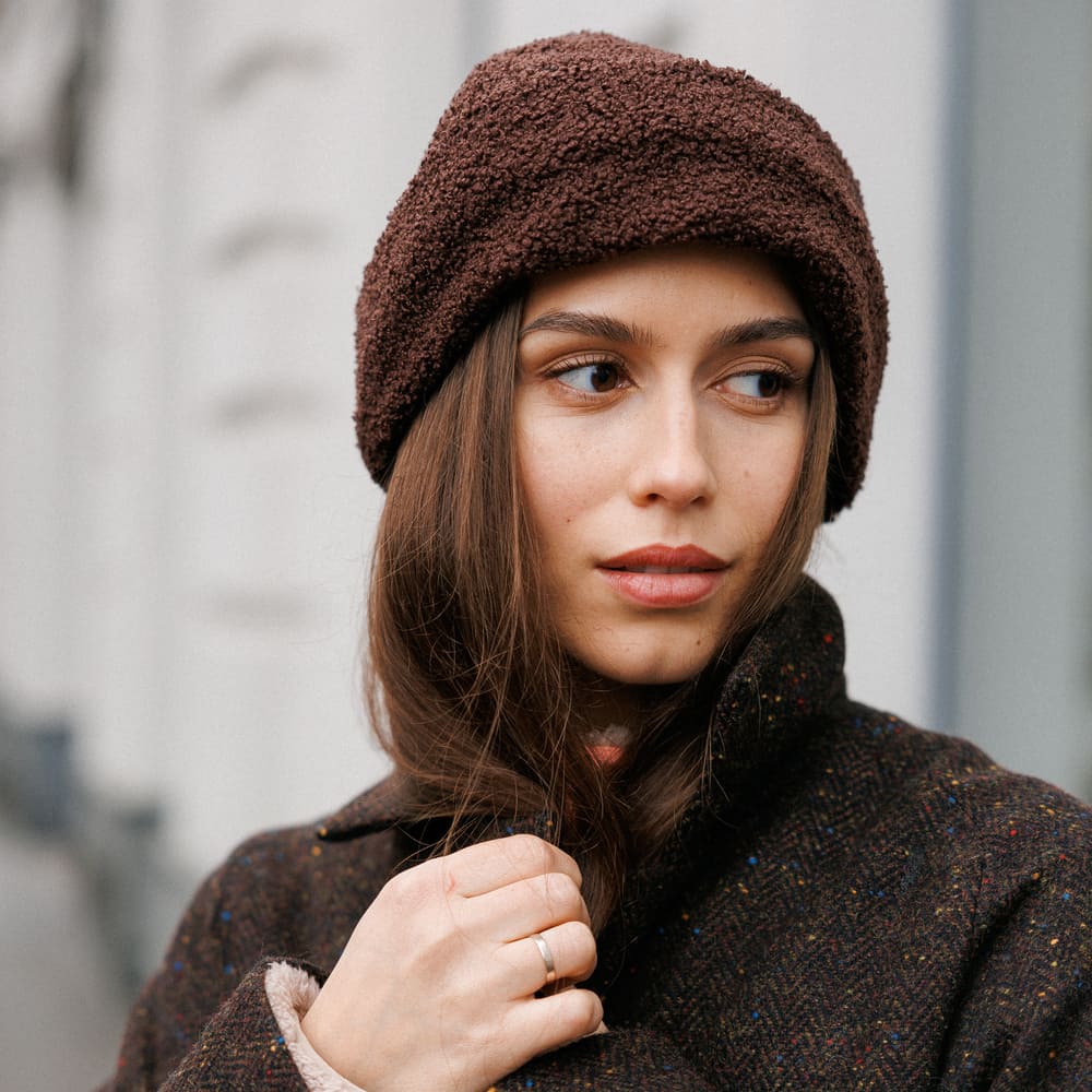 Барашковая шапка тюбетейкового типа Friend Function коричневая - фото 6