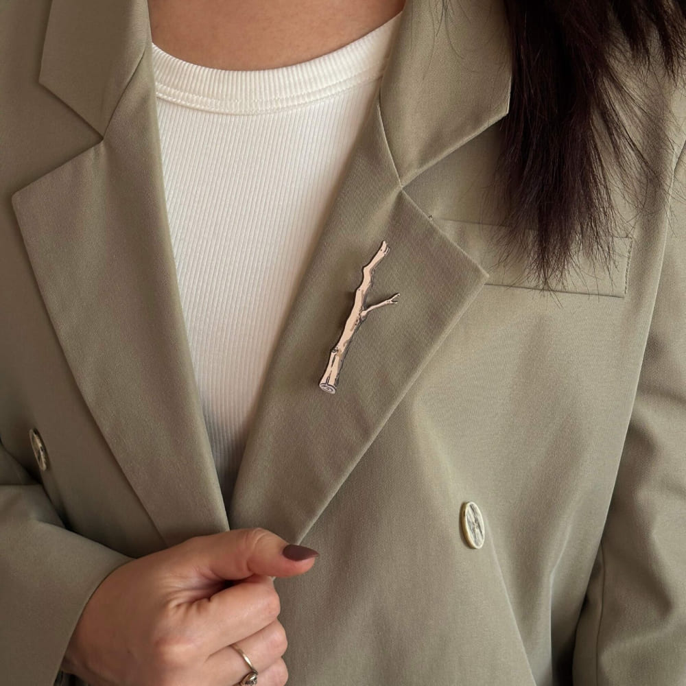 Страдающие броши Лев и ветка (и грустная брюква) - фото 3