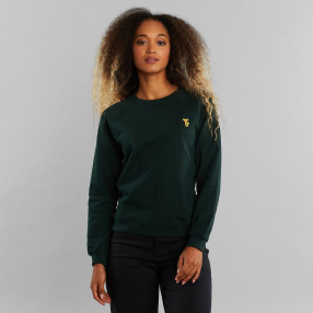 Свитшот Dedicated Ystad Raglan Chanterelle Dark Green женский