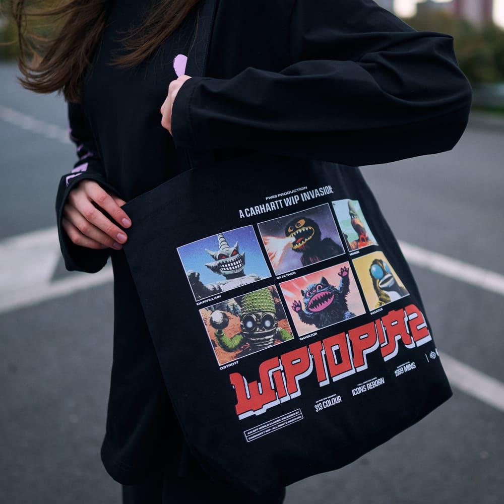 Сумка-тоут Carhartt WIP Canvas Graphic Tote Wiptopia 2 Black