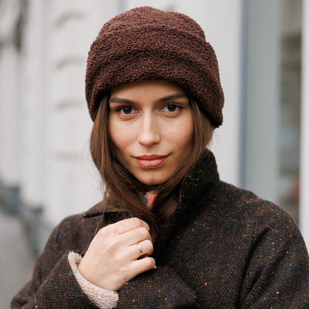Барашковая шапка тюбетейкового типа Friend Function коричневая - фото 3