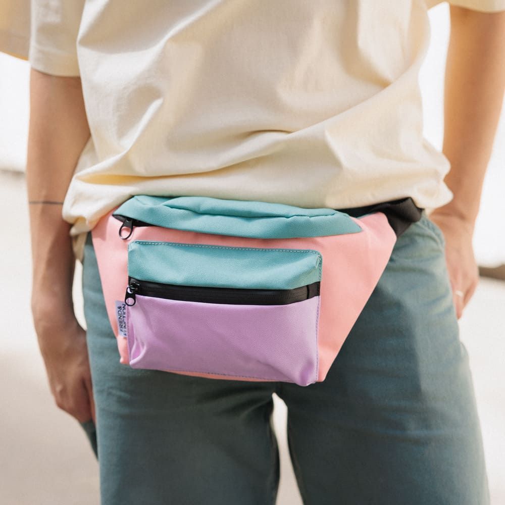 Сумка на пояс Friend Function нежный colorblock большая хорошая