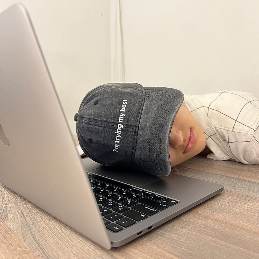 Бейсболка Faded с вышивкой i'm trying my best