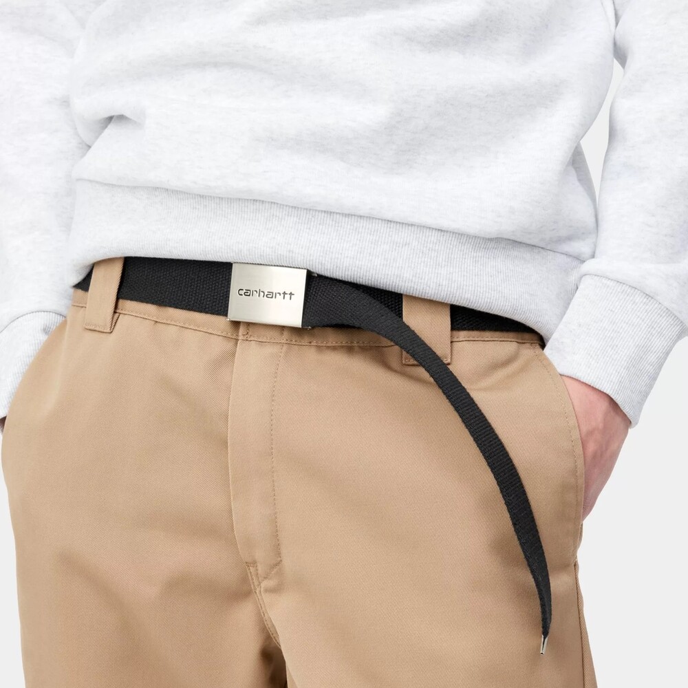 Ремень Carhartt WIP Clip Belt Chrome Black