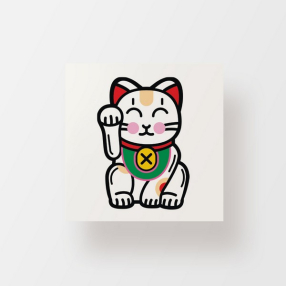 Временная татуировка Maneki Neko