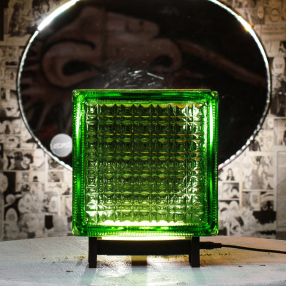 Светильник-стеклоблок зеленый