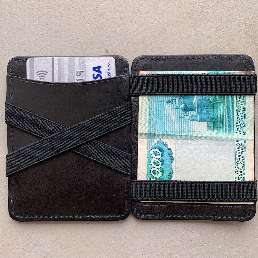 Волшебный кошелек Hunterson Magic Wallets чёрный - фото 3