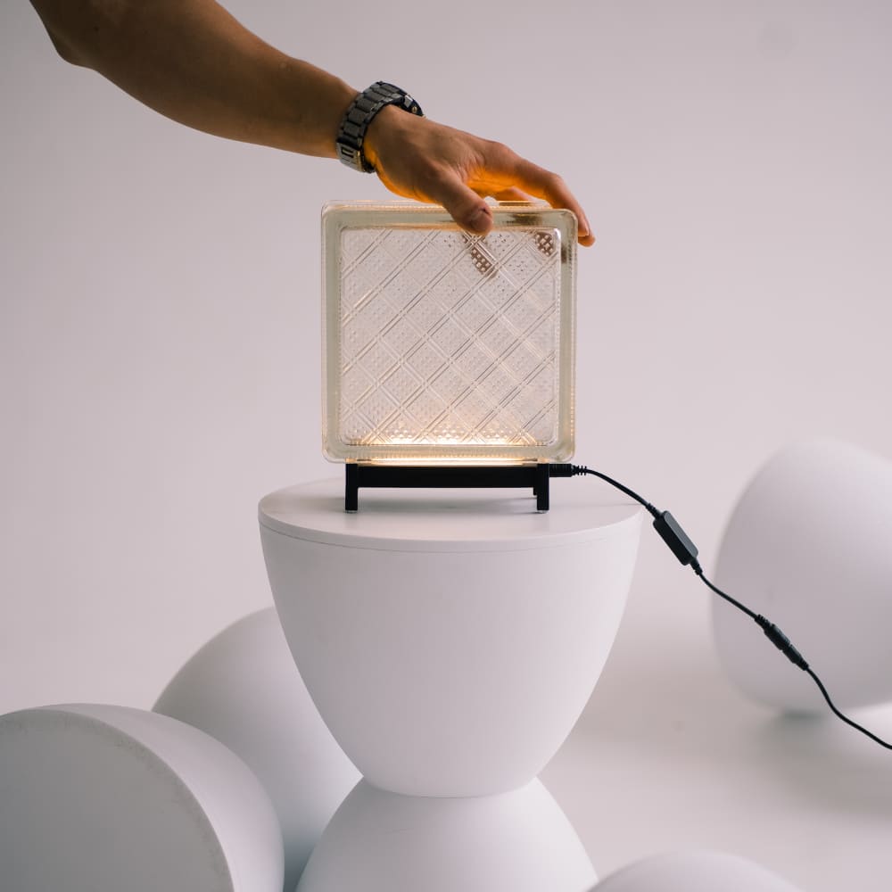 Светильник-стеклоблок бесцветный - фото 1