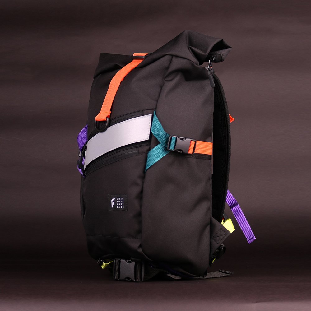 Рюкзак GO Technic Rolltop M черный-цветной - фото 3
