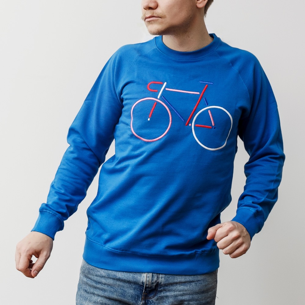 Свитшот Dedicated Malmoe Color Bike Blue мужской - фото 1