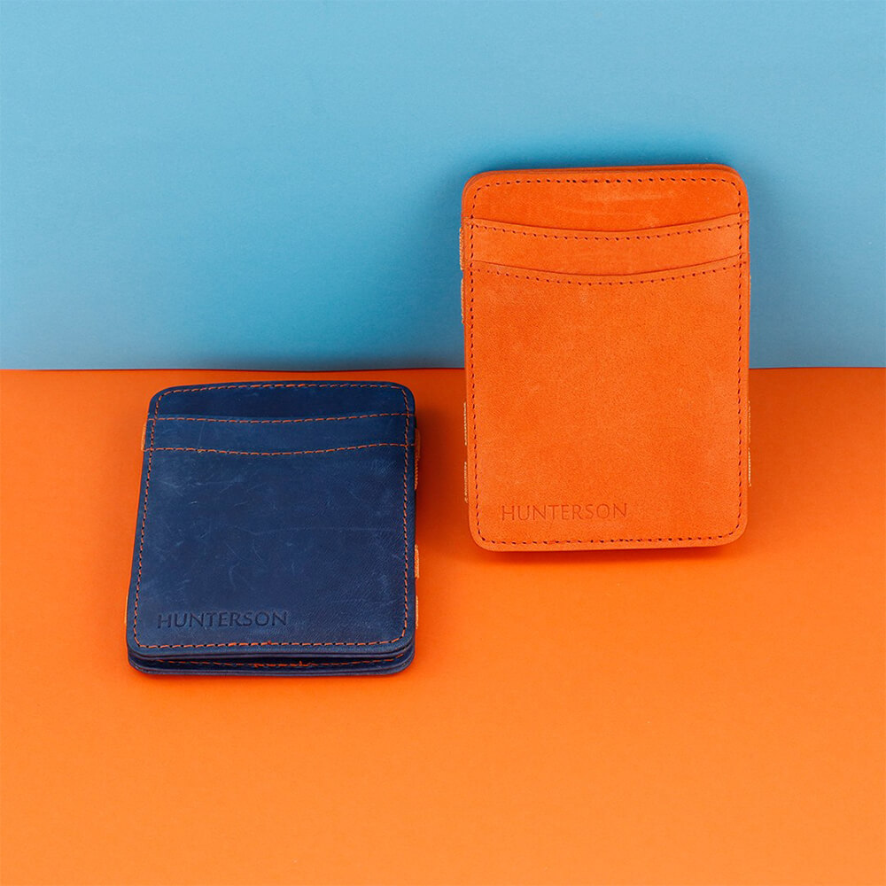 Волшебный кошелек Hunterson Magic Wallets сине-оранжевый - фото 4
