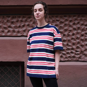 Футболка Меч STRIPES White-Navy-Red