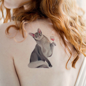 Временная татуировка Cheers cat