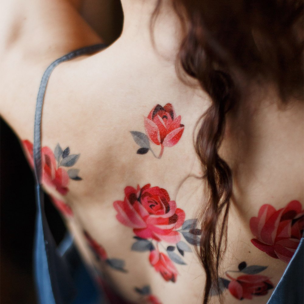 Временная татуировка Roses - фото 3