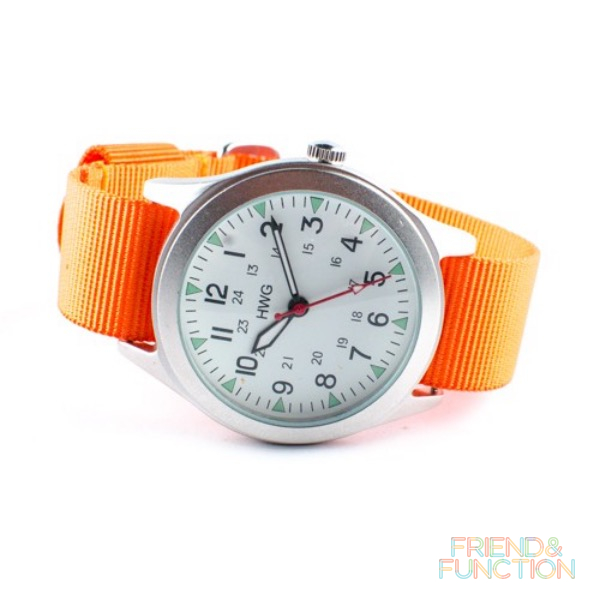 Часы HWG - оранжевый ремешок - фото 6