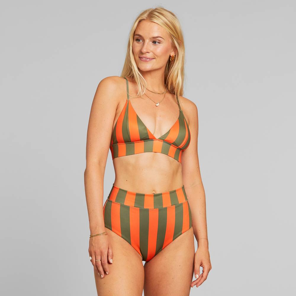 Купальник верх Dedicated Bikini Top Hemse Big Stripes Orange - фото 3