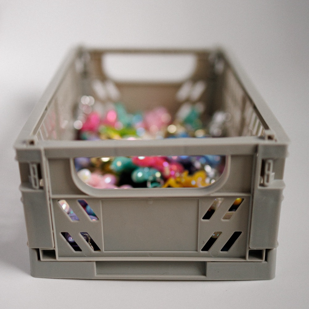 Пластиковые складные боксы 25х15 см (разные цвета) - фото 19