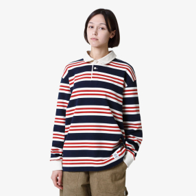 Регбийка МЕЧ RUGBY SHIRT Cream/Navy/Red