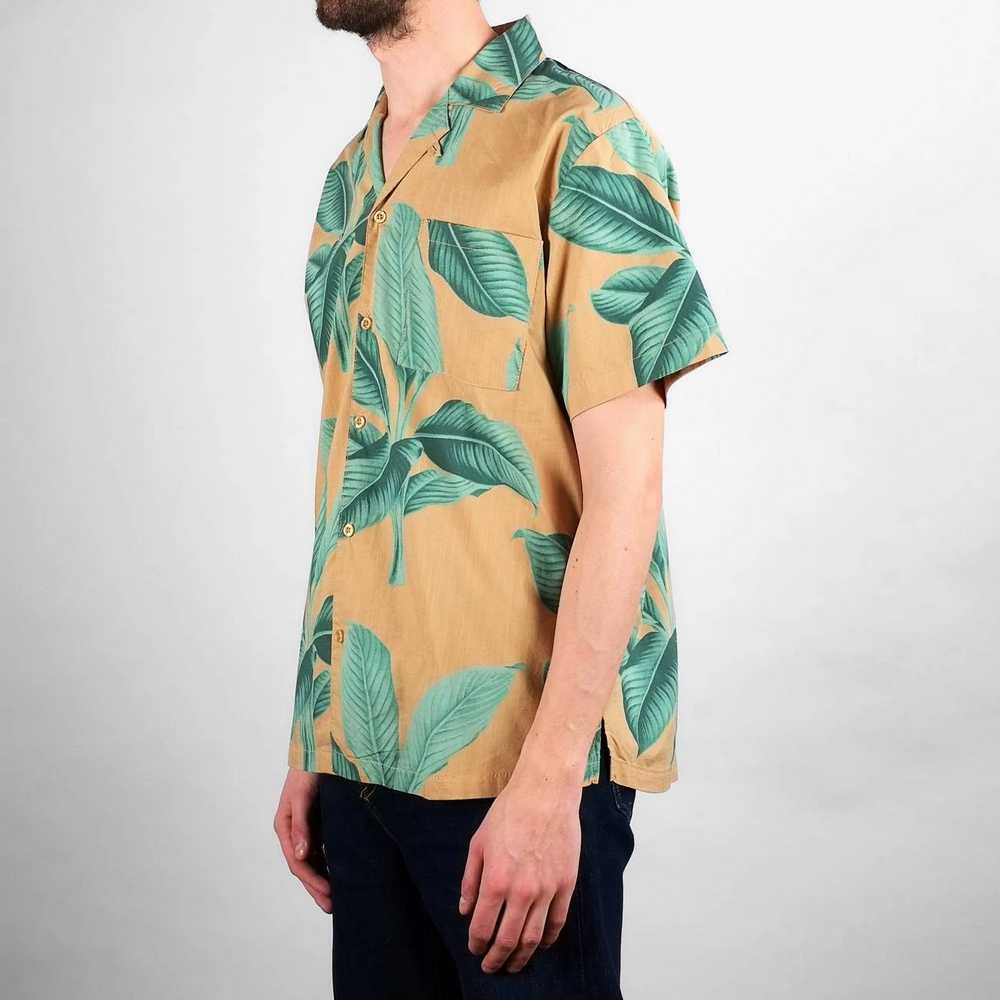 Рубашка Dedicated Short Sleeve Marstrand Khaki Leaves Green мужская - фото 3