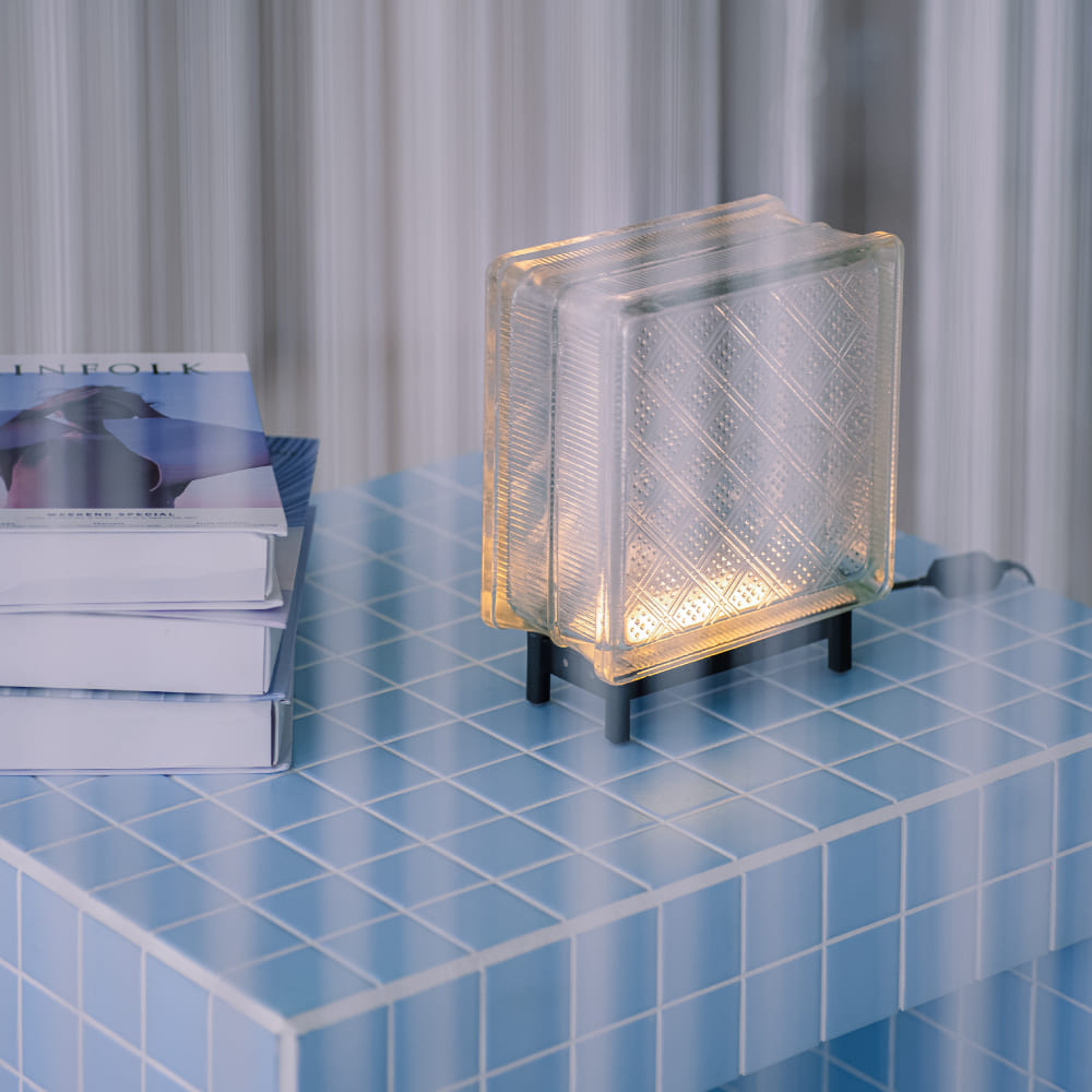 Светильник-стеклоблок бесцветный - фото 2