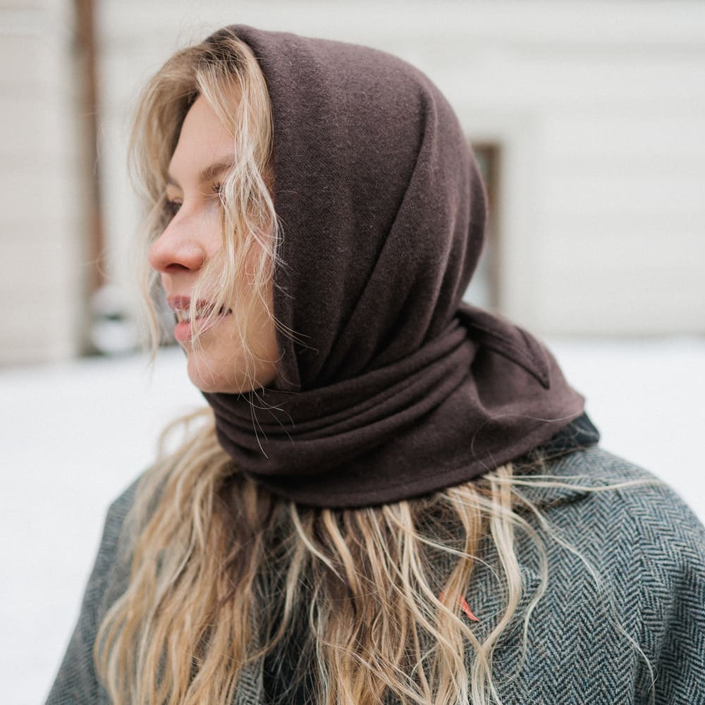 Косынка Friend Function шерстяная и горько-шоколадная  - фото 4