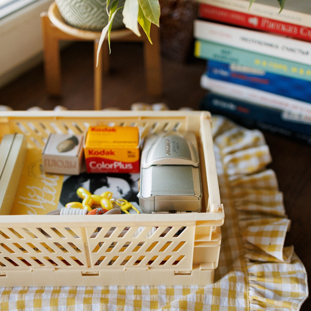 Пластиковые складные боксы 25х15 см (разные цвета) - фото 8