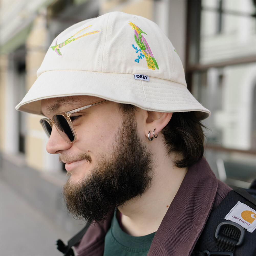 Панама Obey Bold Paradise Bucket Hat Unbleached - фото 4