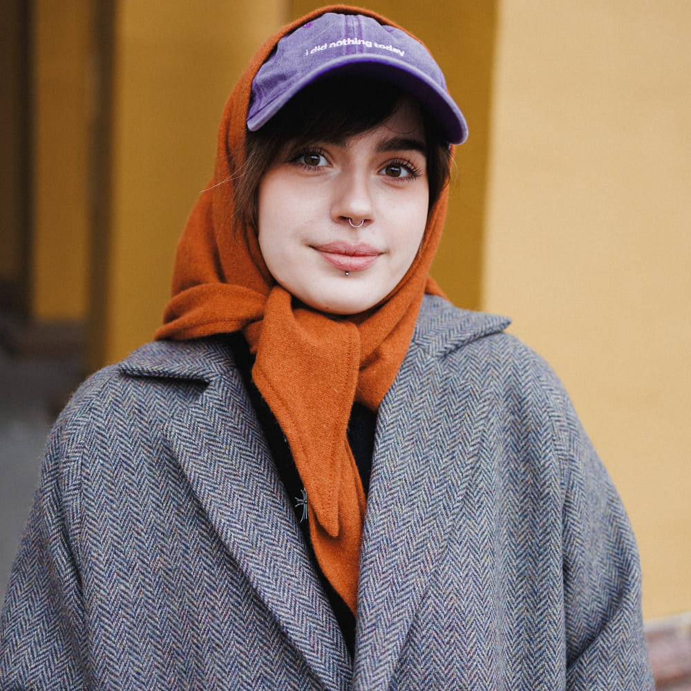 Косынка Friend Function шерстяная и терракотовая - фото 5