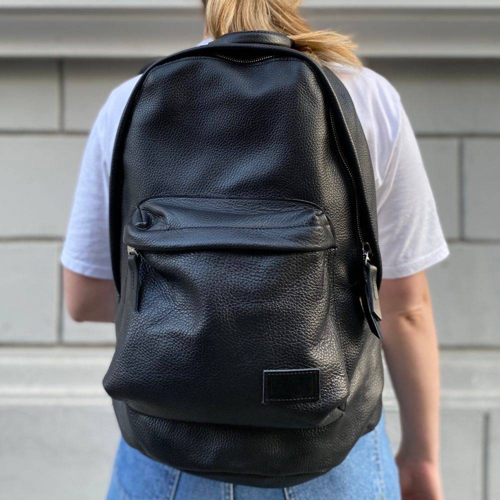 Кожаный рюкзак Kokosina Daypack черный - фото 3