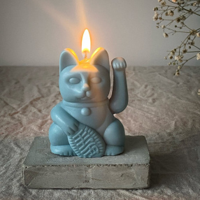Ароматическая свеча Unification Love Lucky Cat бирюзовая