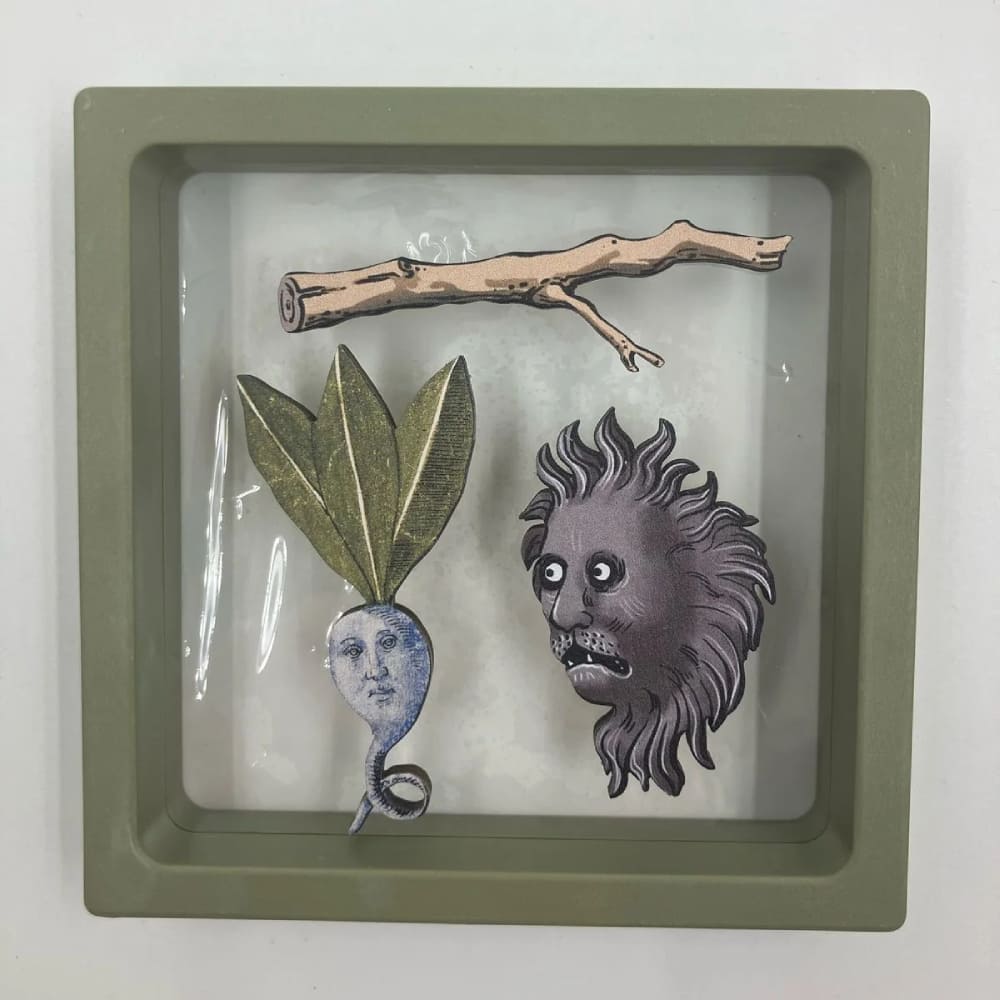 Страдающие броши Лев и ветка (и грустная брюква) - фото 4