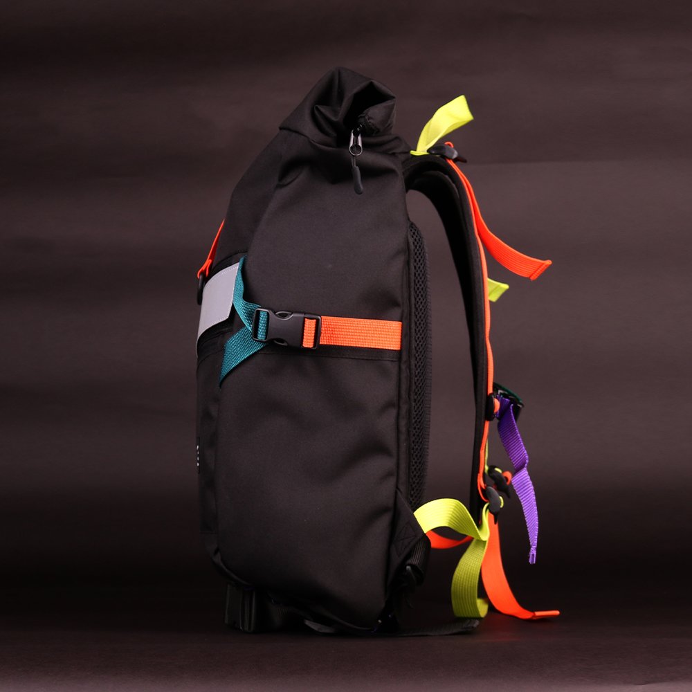 Рюкзак GO Technic Rolltop M черный-цветной - фото 4
