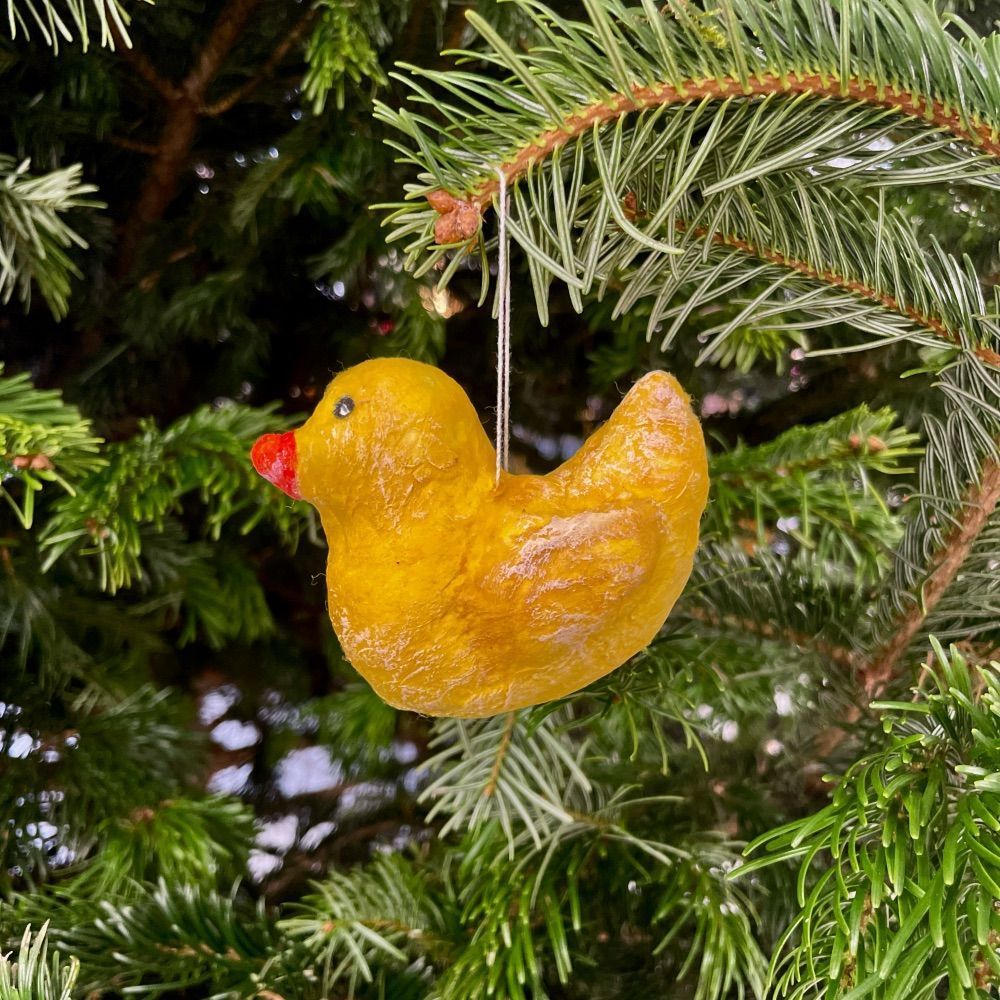 Ватная елочная игрушка - Уточка