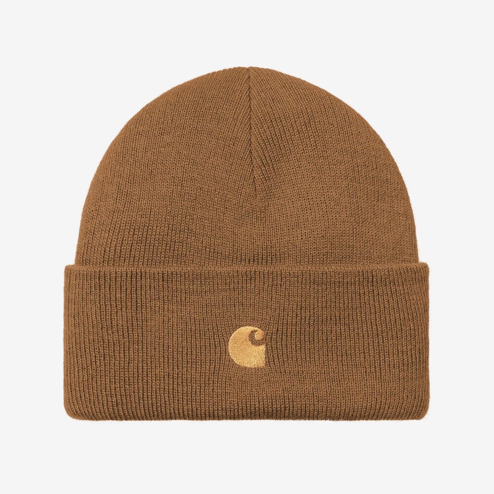 Шапка Carhartt WIP Chase Beanie Hamilton Brown / Gold