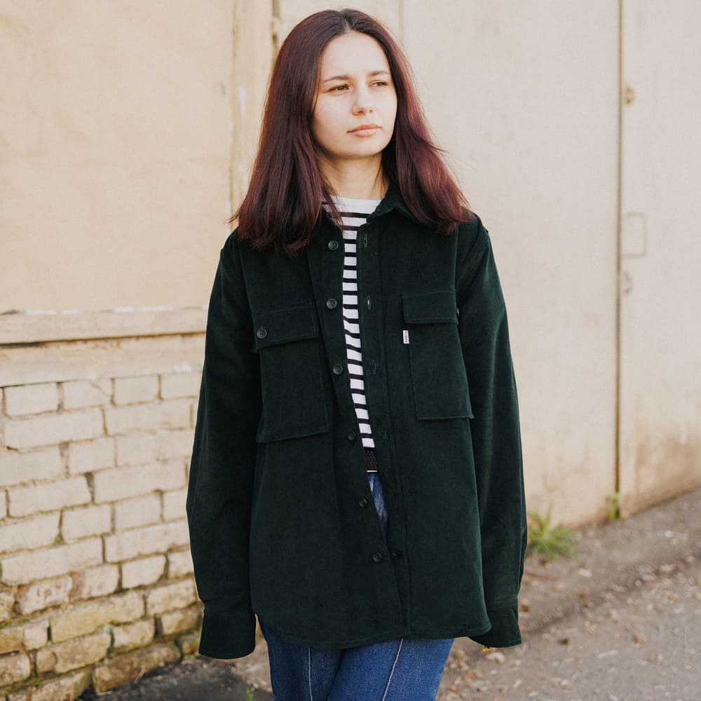 Рубашка МЕЧ MICRO CORD SHIRT Dark Green