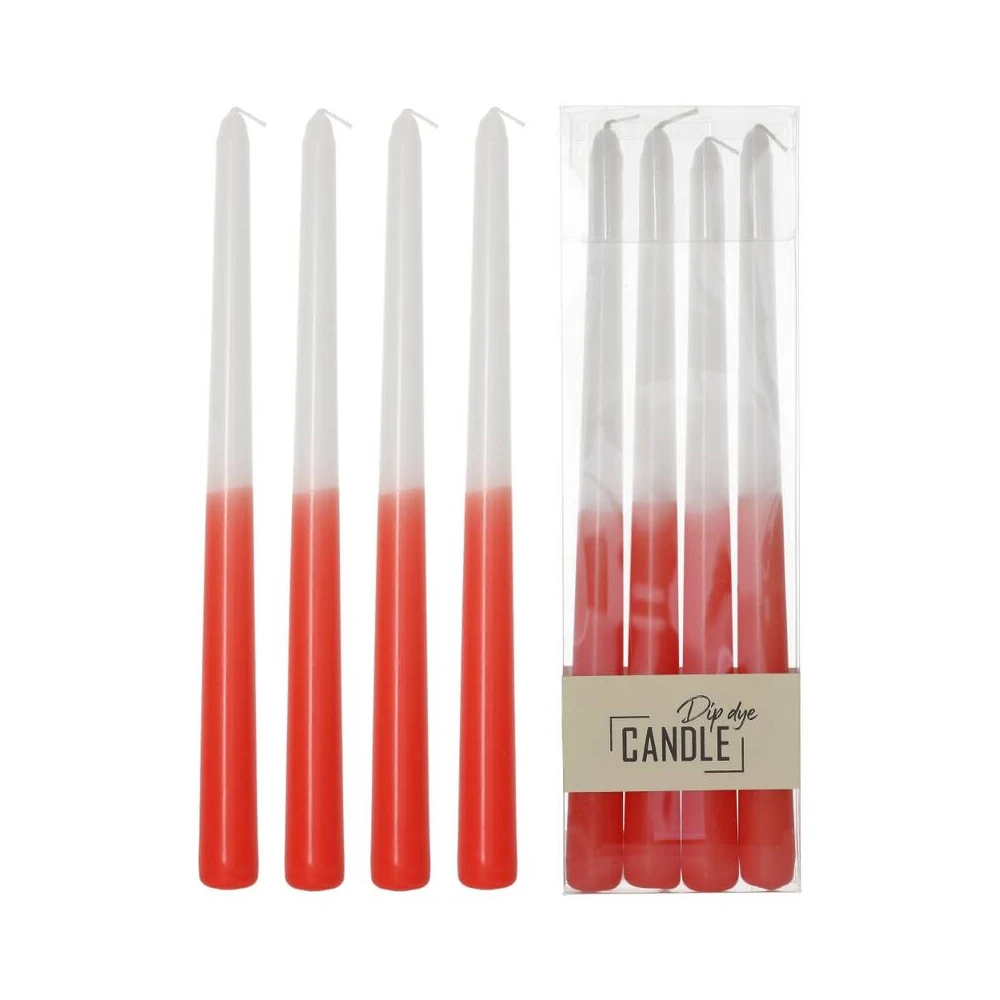 Свеча Kersten Dip Dye Peach - набор 4 шт